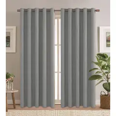 CASATEX - Set de Cortinas JACQUARD Blackout Alto Relieve Brillo 140x220cm x 2