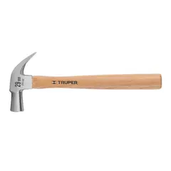 Truper - Martillo cabeza cónica 29 mm uña curva mango madera Truper - 10561