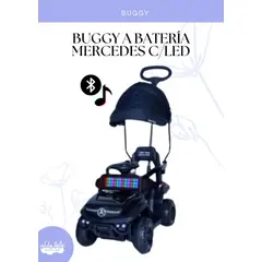 FIRST TOY - CARRITO NEGRO NIÑO - BUGGY MERCEDES CON CONTROL REMOTO