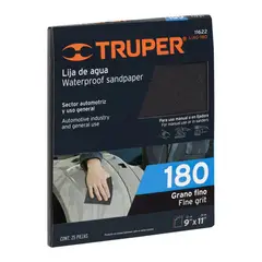 TRUPER - Lija de agua grano 180 - 11622