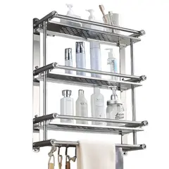 GENERICO - Toallero de acero inoxidable de 3 niveles