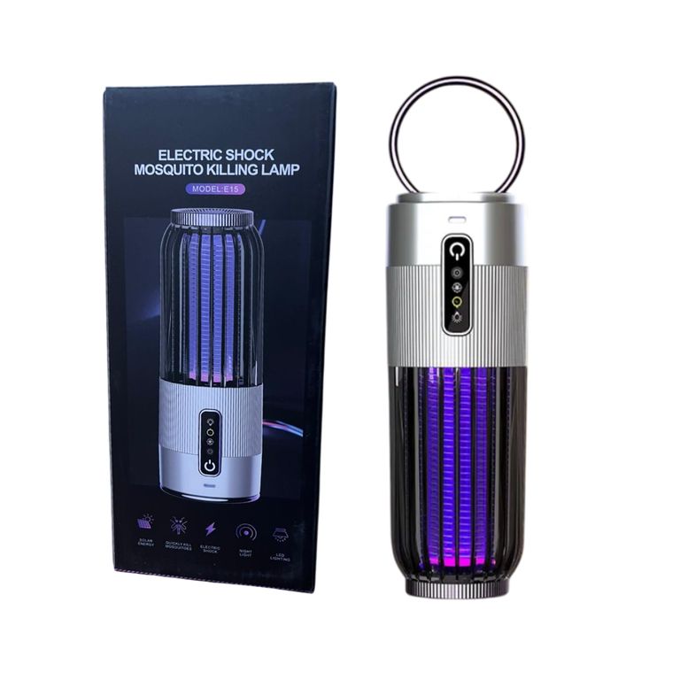 Lámpara Mata Mosquitos sancudo LED con Panel Solar 5W Anti Insectos