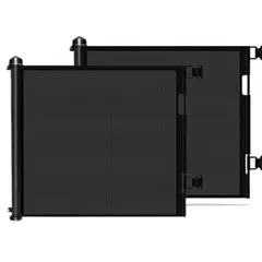 GENERICO - 2 Puertas de Seguridad Bebes Malla Retráctil Protección Infantil y Canina