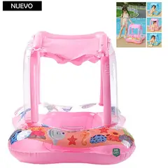 GENERICO - Flotador Inflable con Techo Rosado