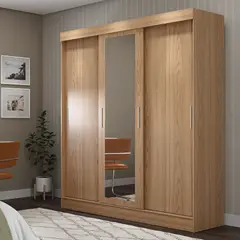 PAZART MUEBLES - ROPERO 3 PUERTAS CORREDIZAS 2 CAJONES SANTORINI ROUBLE