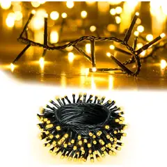 GENERICO - LUCES LINEALES 400 LED CABLE VERDE CÁLIDA