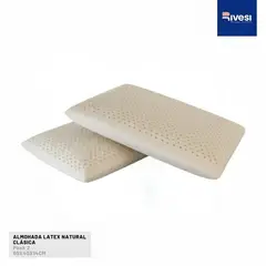 RIVESI - Pack de 2 almohadas Home de Latex Natural Clásica