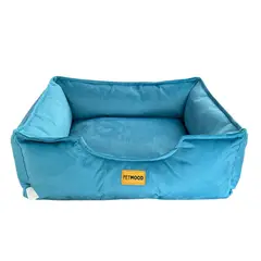 PET MOOD - Cama para Mascotas Antialérgica T-M Color Turquesa