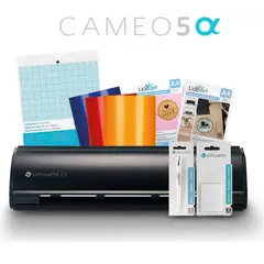 SILHOUETTE - Combo Emprendedor Silhouette Cameo 5 Alpha Negro Mate + Herramientas e Insumos