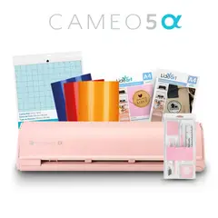 SILHOUETTE - Kit Básico Silhouette Cameo 5 Alpha Rosa y Accesorios