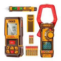 INGCO - Set Medidor De Distancia + Amperímetro + Detector De Voltaje