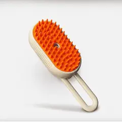 TRENDY TECH E I R L - Peine 3 en 1 para Mascotas Vapor, Masaje y Cepillado