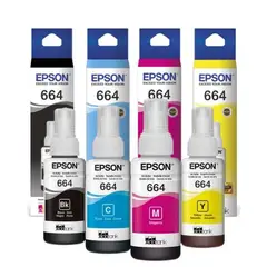 EPSON - Tintas Para Impresora Epson T664 Pack 4 Colores De 70 Ml
