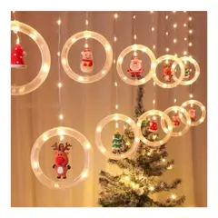 Xclusive - LUCES NAVIDAD AROS LED CON MUÑECOS 3 METROS