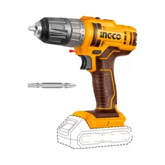 INGCO - Taladro Atornillador 20v 10mm Sbatería Ni Cargador