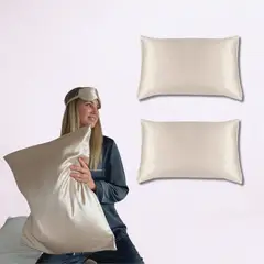 SENSA SILK - Funda de almohada de seda pack de dos