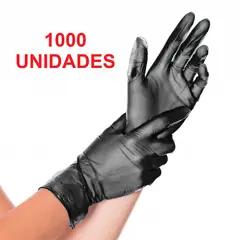 GENERICO - CAJON DE GUANTES DESCARTABLES TALLA MEDIANO NEGRO x 1000 unid.