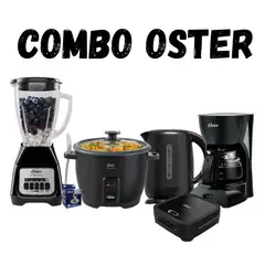 OSTER - Combo Licuadora BLSTKAG-BPB +Olla Arrocera CKSTRCB10DFBLK +Hervidor + Sandwichera + Cafetera + Cuchilla