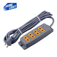 HOME LIGHT - Extensión Electrica Vulcanizado 30 Metros x 4 Tomas Gris