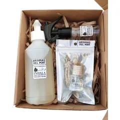 GENERICO - PACK PREMIUM AMBIENTADOR + RECARGA PARA AUTO AROMAS DEL MAR INHALA