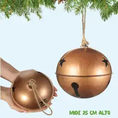GENERICO - Cascabeles Navidad Dorado Arbol Adornos - Miden 25 cms