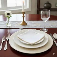 MAP DESIGN HOME - Servilleta de Tela Almond Milk Algodon 40x40 cm