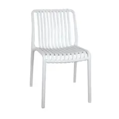 PET MOOD - Silla Plástica Moderna Para Comedor o Terraza Color Blanco