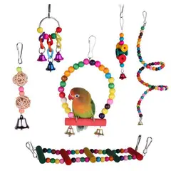 BAALATHKKO5 - 6 Set De Juguete Loro, Accesorios Para Jaulas De Pájaros