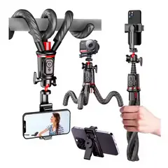 VARIOS - Trípode Selfie con Disparador Bluetooth Octopus Flexible
