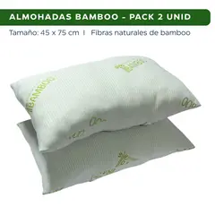 GENERICO - Almohada Bamboo, Pack 2 unid