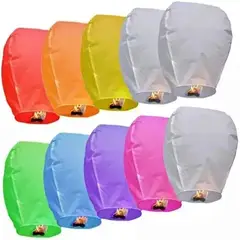 GENERICO - 6 Globos deseos cantoya colores variados