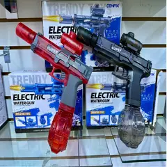 GENERICO - PISTOLA DE JUGUETE LANZA AGUA CON TRACER DE LUCES RBG-NEGRO