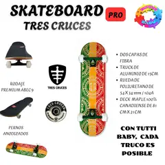 OKA - SKATEBOARD PRO TRES CRUCES PROFESIONAL