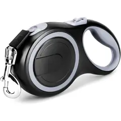 IMPORTADO MC - Correa Retráctil para Perros Medianos y Grandes 8 metros con Mango Antideslizante Color Gris