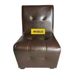 TEMEL - Sillón Individual Sillón Modular Sillón de espera Marrón