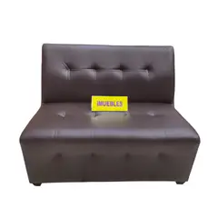 TEMEL - Sillón Doble Sillón Modular Sillón de espera Marrón