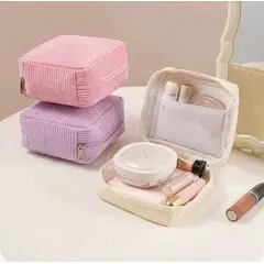 GENERICO - ORGANIZADOR DE TOALLAS HIGIÉNICAS TIPO CORDUROY- COLOR ROSA