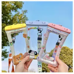 GENERICO - Pack 2 Funda celular protector impermeable acuática kawaii