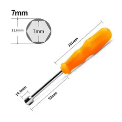 OEM - Llave de tubo de 7mm tipo destornillador de punta hexagonal llave de tubo de 7mm para sacar niples de gas natural  GLP