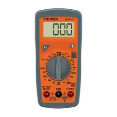 Truper - Multimetro Digital Truper MUT-33 750v AC-1000V DC- Prueba de diodos transistores y temperatura