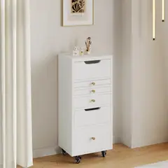 R&R MUEBLES - Cómoda Tocador Moderna Chitose Blanco