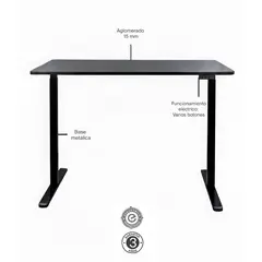 OFIDEAS - Escritorio Regulable Slide Negro
