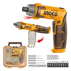 INGCO - Atornillador Flexible INGCO 8V CSDLI08025 Batería Accesorios