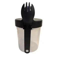 KAWAI - Contenedor BT21 con Cuchara Personajes Completos KPop Kawaii 560 ML