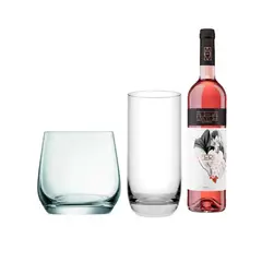 FERRAND - Set Vasos Ferrand X 12 Pzas Long Drink y Rock Special + Vino Dizeres Rosado