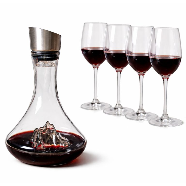 Set Decantador de Vino con Copas de Vidrio 7 Piezas