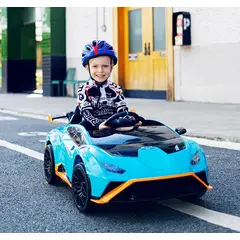 GENERICO - Carro a Batería Deportivo Modelo Lamborghini para Niños Azul