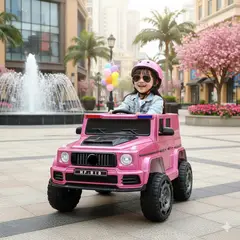 GENERICO - Carro a Batería Camioneta Modelo Mercedes para Niños con Control Bluetooth Rosado