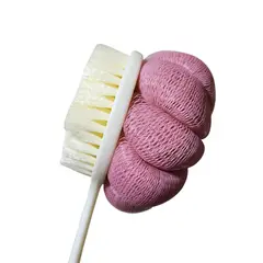 GENERICO - CEPILLO PARA BAÑO Y GUANTE - ROSADO