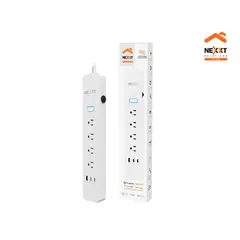 Nexxt Solutions - Regleta Inteligente NHP-E710 Nexxt 4 Salidas NEMA 5-15R 3 USB Temporizador